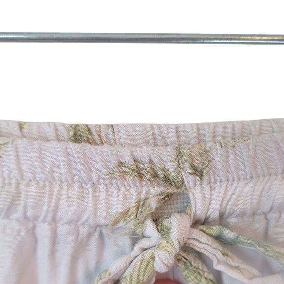 Piyama Women's White And Green Palm Tree Pajama Pants Size S - Picture 4 of 7